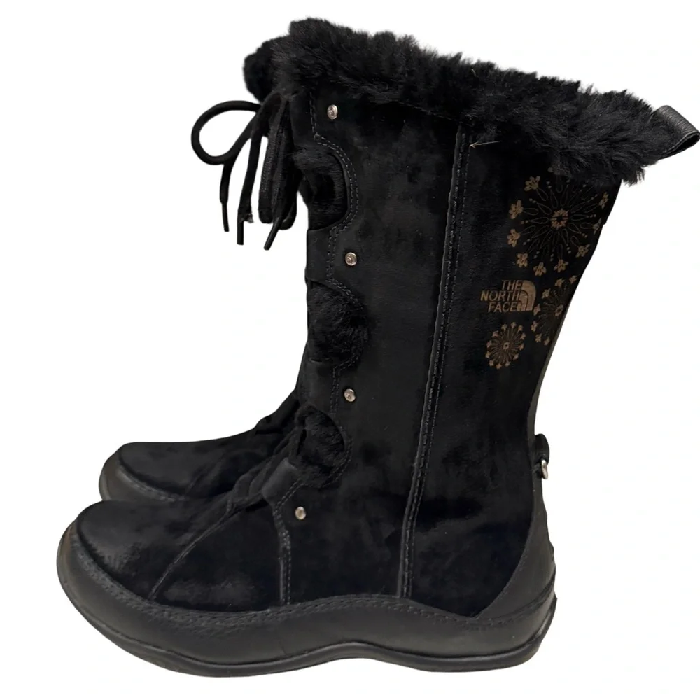 The North Face Abby III Women’s Black Tall Snow Boots Size 7 EU‎ 38